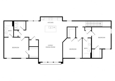 a floor plan of a house with different floors and bedrooms